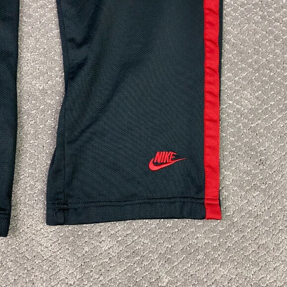 Vintage Y2K Nike Track Pants Mens Medium Black Red Sweatpants Gym Running Tricot - Picture 3 of 14